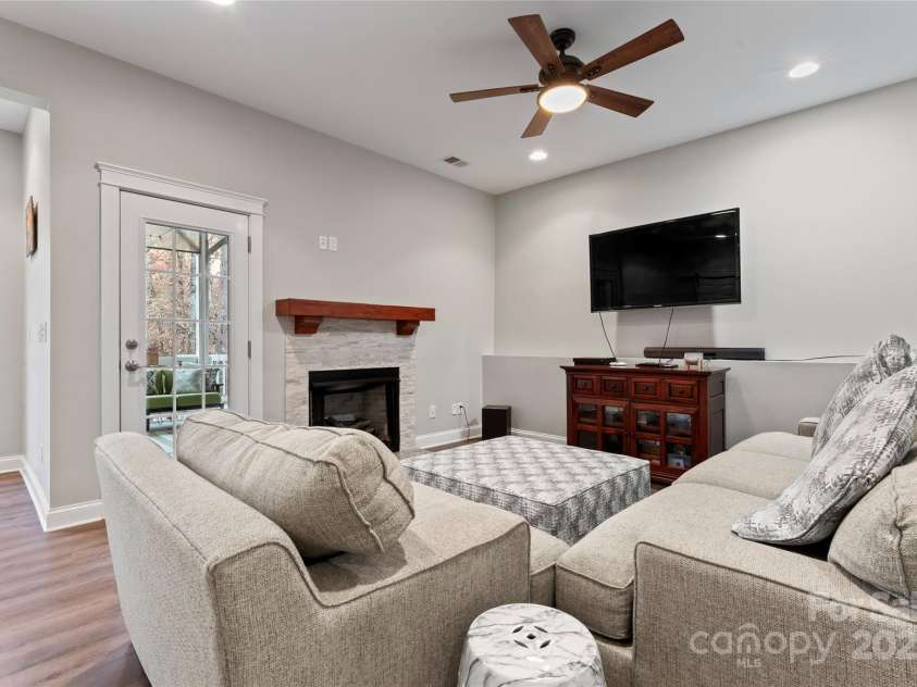 428 Vintage Hill Lane, Huntersville, NC 28078.  MLS# CAR4202236, YatesRealty ID 8353. FINISHED BASMENT MEDIA ROOM