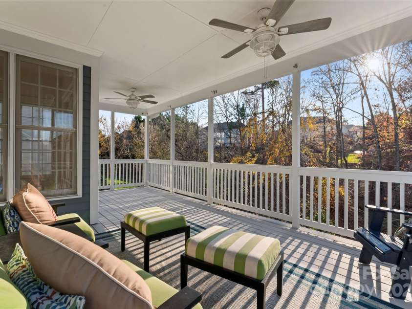 428 Vintage Hill Lane, Huntersville, NC 28078.  MLS# CAR4202236, YatesRealty ID 8353. ONE OF TWO BACK COVERED PORCHES