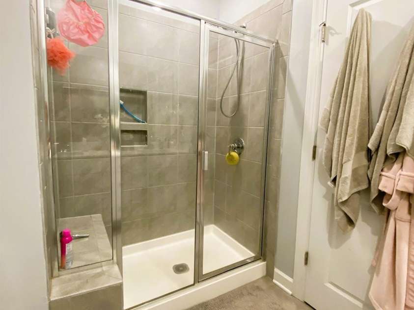 3524 Tully Avenue, Kannapolis, NC 28081.  MLS# CAR4174863, YatesRealty ID 8359. Tiled shower in primary bathroom