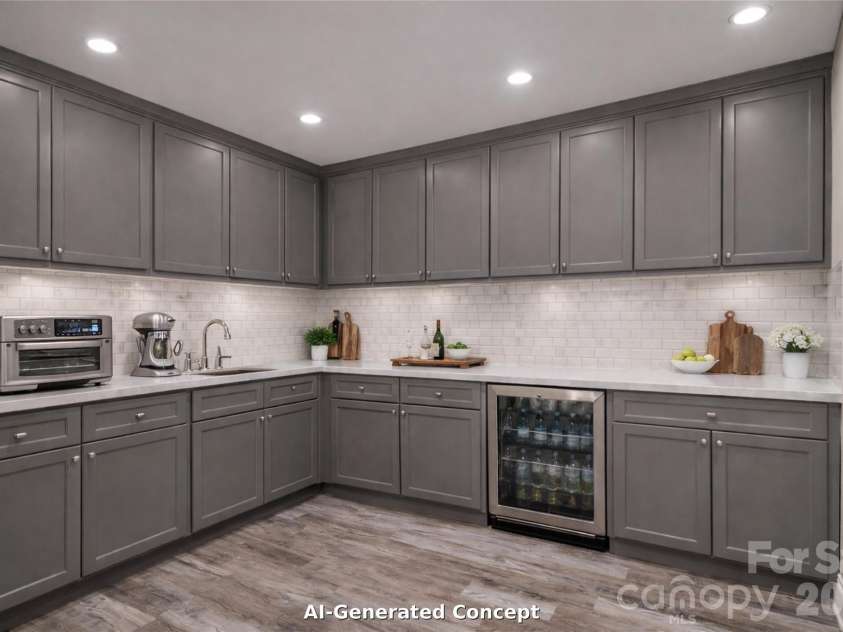 220 Fincher Road, Pauline, SC 29374.  MLS# CAR4363738, YatesRealty ID 8367. AI Generated Butler Pantry Conversion Concept for Main Level Flex Room Sitting Area