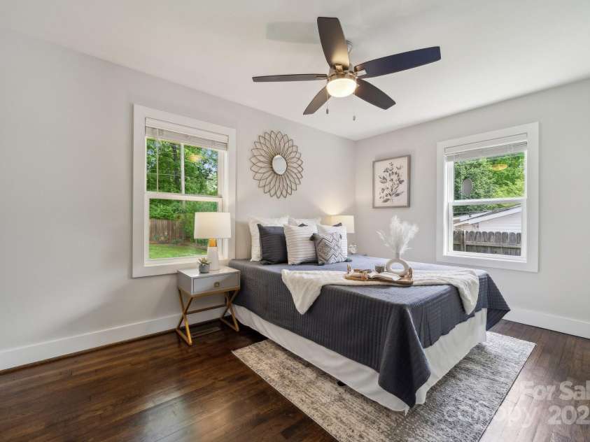 3725 Dunwoody Drive, Charlotte, NC 28215.  MLS# CAR4245588, YatesRealty ID 8389. Primary bedroom with updated ensuite bathroom