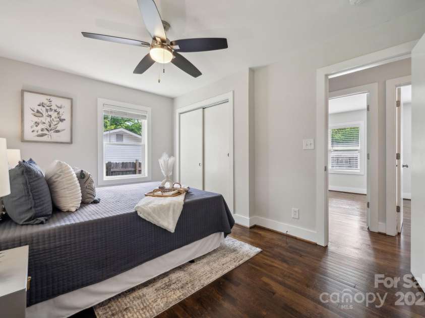 3725 Dunwoody Drive, Charlotte, NC 28215.  MLS# CAR4245588, YatesRealty ID 8389. Primary bedroom with updated ensuite bathroom