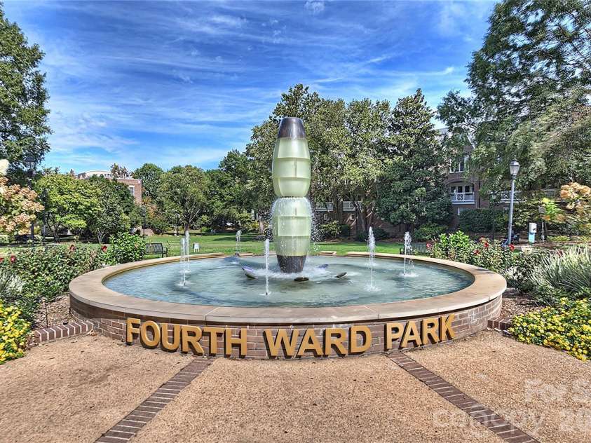 401 Church Street, Charlotte, NC 28202.  MLS# CAR4379020, YatesRealty ID 8389. One block to 4th Ward Park.