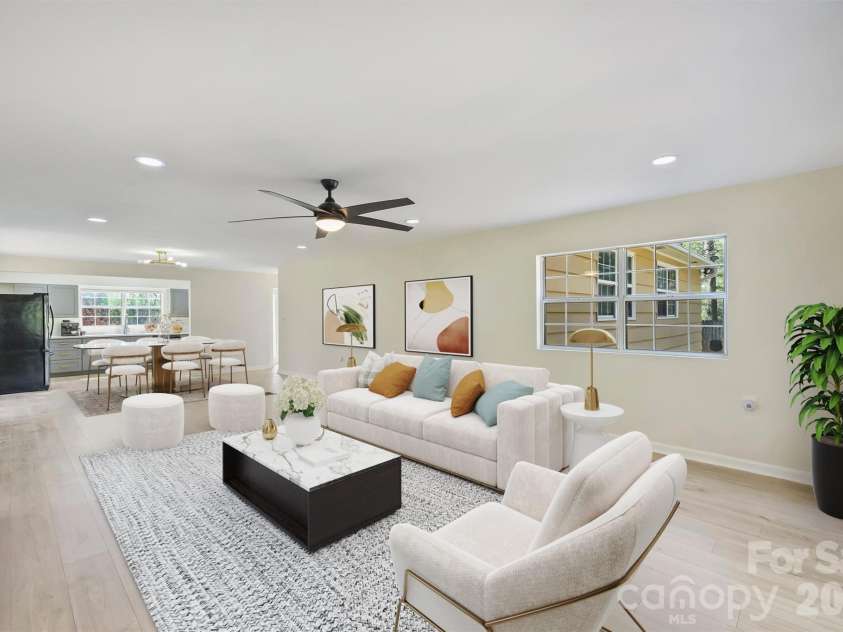 5447 Alpine Lane, Charlotte, NC 28269.  MLS# CAR4353524, YatesRealty ID 8401. Virtually staged to show furniture placement 