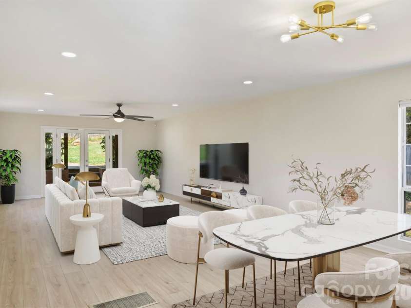 5447 Alpine Lane, Charlotte, NC 28269.  MLS# CAR4353524, YatesRealty ID 8401. Virtually staged to show furniture placement 