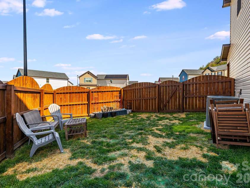 486 Cardwell Lane, Fletcher, NC 28732.  MLS# CAR4360446, YatesRealty ID 8403. Backyard