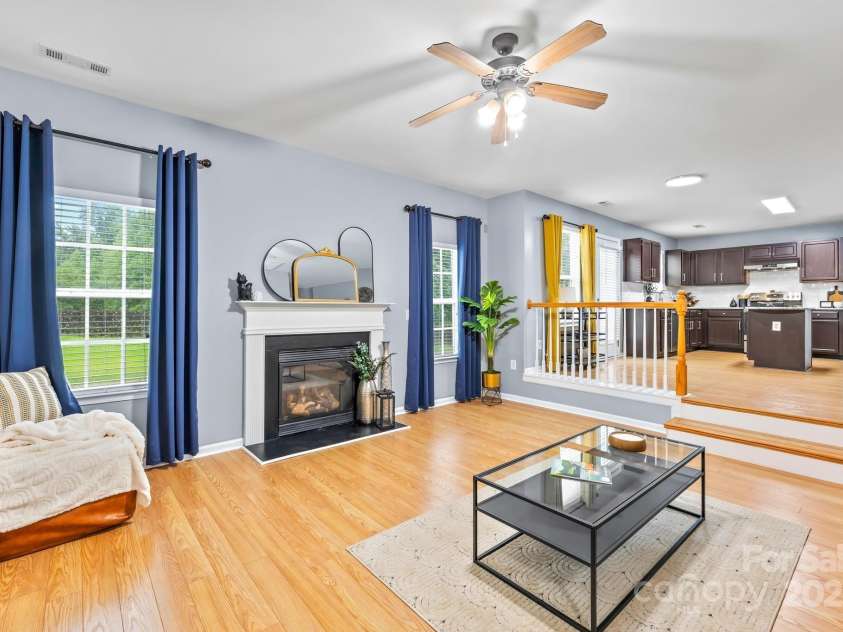 5025 Wicklow Drive, Gastonia, NC 28054.  MLS# CAR4291609, YatesRealty ID 8408. Sunken Living Room