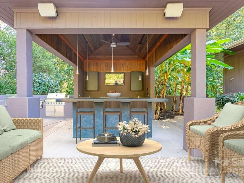 501 Journey Street, Concord, NC 28025.  MLS# CAR4189698, YatesRealty ID 8414. Pool bar area - virtual staged