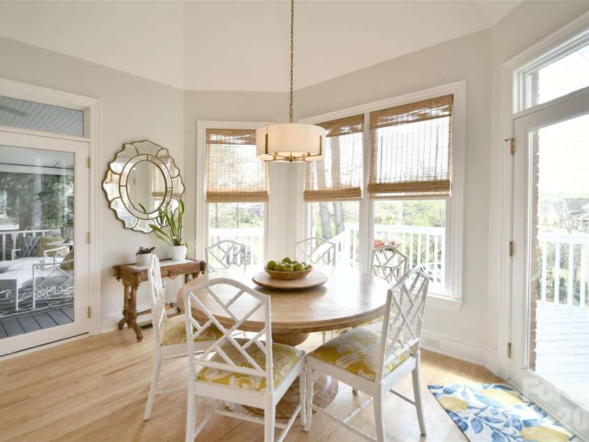 1320 Hudson Place, Davidson, NC 28036.  MLS# CAR4360257, YatesRealty ID 8419. Breakfast Room overlooks the deck and screened porch