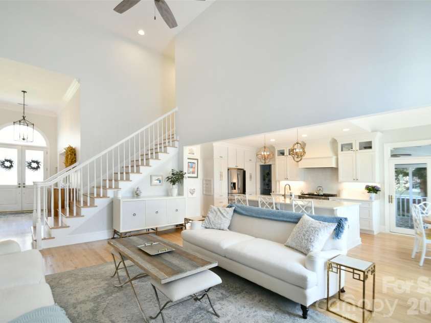 1320 Hudson Place, Davidson, NC 28036.  MLS# CAR4360257, YatesRealty ID 8419. Two-story Great Room with great natural light