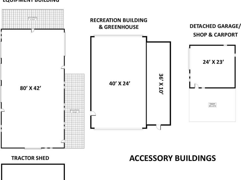 1260 Beaver Island Trail Road, Walnut Cove, NC 27052.  MLS# CAR4325171, YatesRealty ID 843. Accessory building floorplans