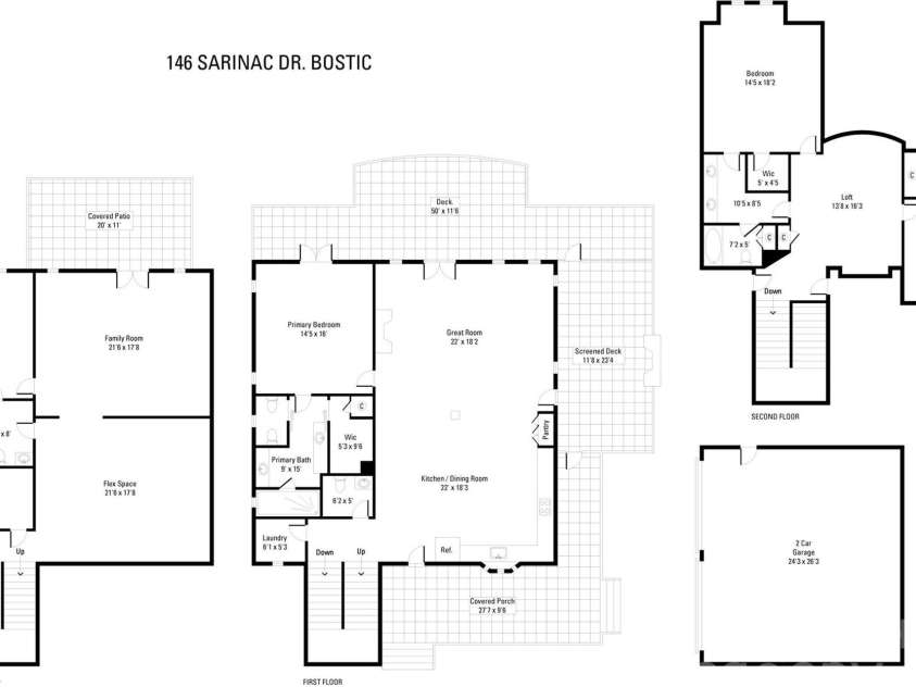 146 Sarinac Drive, Bostic, NC 28018.  MLS# CAR4327091, YatesRealty ID 844. Floorplans