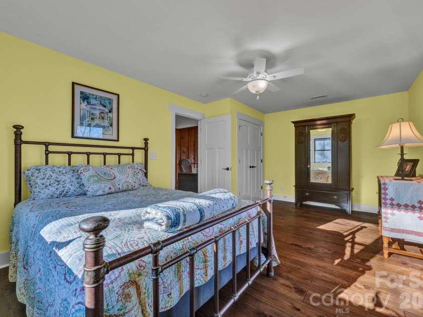 146 Sarinac Drive, Bostic, NC 28018.  MLS# CAR4327091, YatesRealty ID 844. Upstairs bedroom with ceiling fan