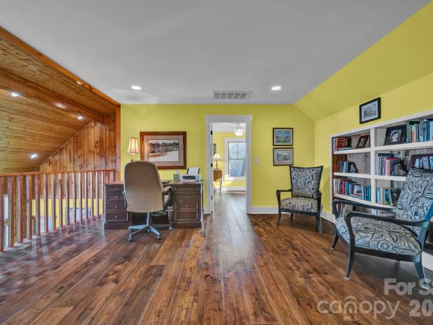 146 Sarinac Drive, Bostic, NC 28018.  MLS# CAR4327091, YatesRealty ID 844. Upstairs office/bonus space overlooking the great room with mountain views