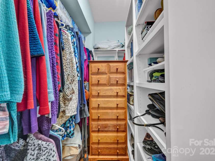 146 Sarinac Drive, Bostic, NC 28018.  MLS# CAR4327091, YatesRealty ID 844. Walk-in closet with shelving