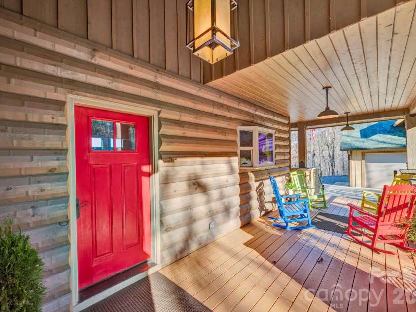 146 Sarinac Drive, Bostic, NC 28018.  MLS# CAR4327091, YatesRealty ID 844. White pine half-log siding