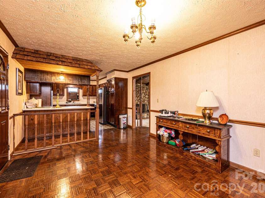 7141 Knobs Landing, Connelly Springs, NC 28612.  MLS# CAR4353694, YatesRealty ID 8442. Dining area looking toward Kitchen