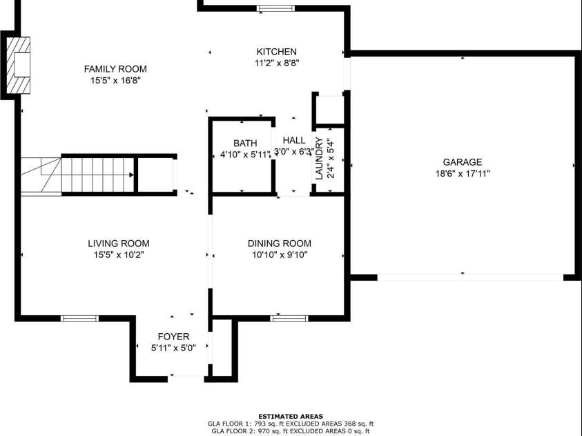 9509 Green Apple Drive, Charlotte, NC 28215.  MLS# CAR4206111, YatesRealty ID 8451. 2nd floor plan