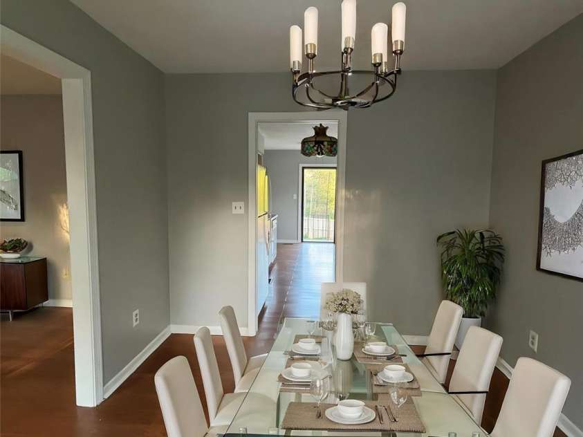 328 Melody Lane, Saluda, NC 28773.  MLS# CAR4282842, YatesRealty ID 8455. Virtually staged for Dining room