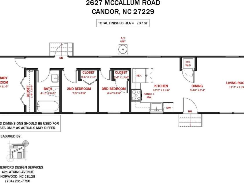 2627 Mccallum Road, Candor, NC 27229.  MLS# CAR4322030, YatesRealty ID 8460. 
