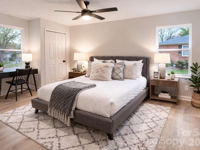 112 Harmony Trail, Gastonia, NC 28056.  MLS# CAR4350947, YatesRealty ID 8467. Generously sized primary bedroom with abundant natural light.