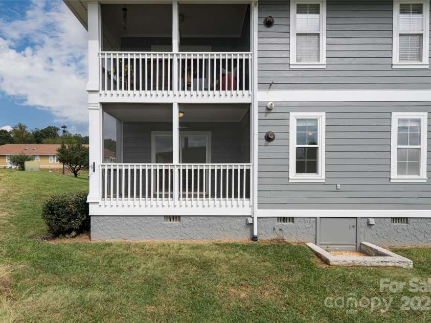 4805 Breakers Lane, Asheville, NC 28806.  MLS# CAR4307390, YatesRealty ID 848. Back of unit (first floor unit)