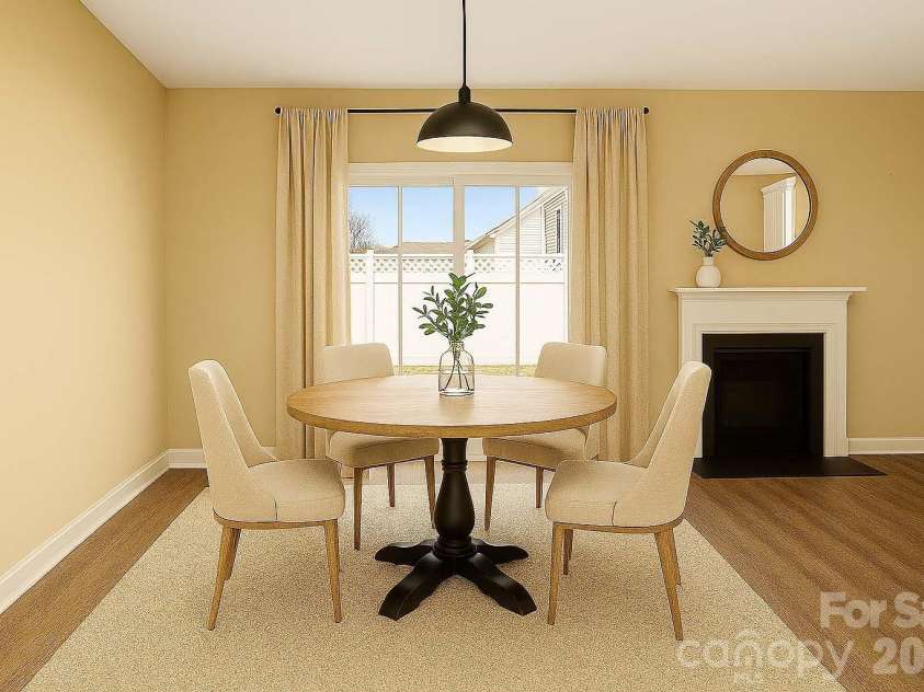 2095 Shady Pond Drive, Clover, SC 29710.  MLS# CAR4363170, YatesRealty ID 8492. Virtually staged dining area