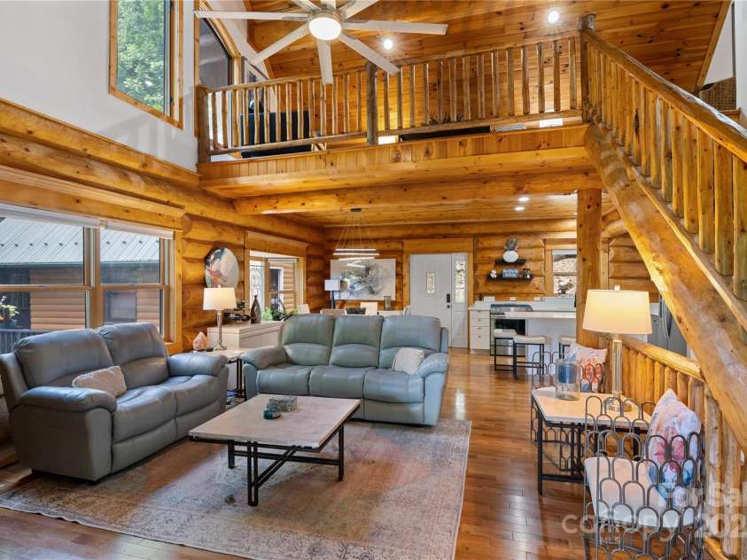 205 Chestnut Village, Mars Hill, NC 28754.  MLS# CAR4273023, YatesRealty ID 85. Livingroom with cathedral ceiling
