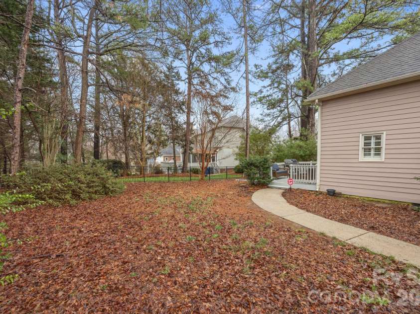 15728 Delancey Lane, Huntersville, NC 28078.  MLS# CAR4354109, YatesRealty ID 8507. Back/Left Side Yard