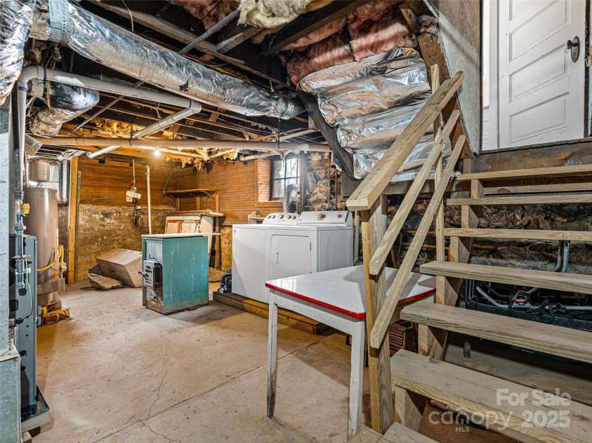 12 Bearden Avenue, Asheville, NC 28801.  MLS# CAR4331679, YatesRealty ID 8522. Basement laundry