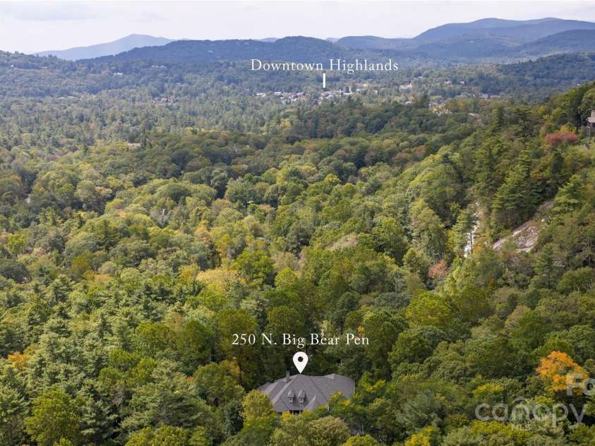 250 Big Bear Road, Highlands, NC 28741.  MLS# CAR4313436, YatesRealty ID 8529. Private setting close to town