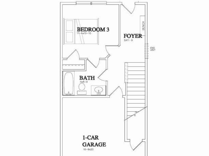 6045 King Charles Court, Charlotte, NC 28213.  MLS# CAR4239098, YatesRealty ID 8538. First Floor - Floor Plan Fig