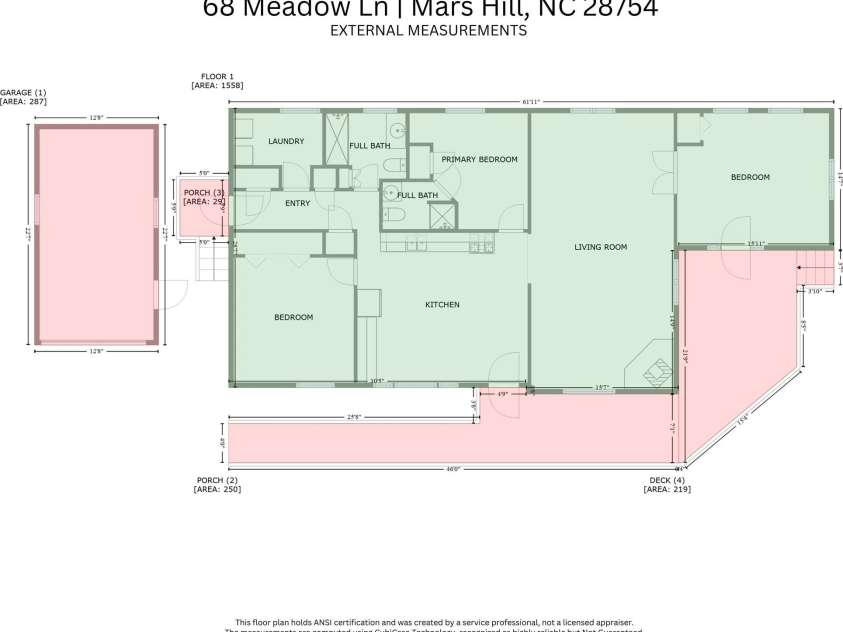 68 Meadow Lane, Mars Hill, NC 28754.  MLS# CAR4233097, YatesRealty ID 8548. 