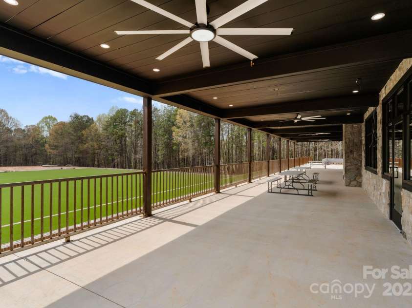 1565 Shinnville Road, Cleveland, NC 27013.  MLS# CAR4215250, YatesRealty ID 855. Outdoor covered entertaining space on rear of event venue