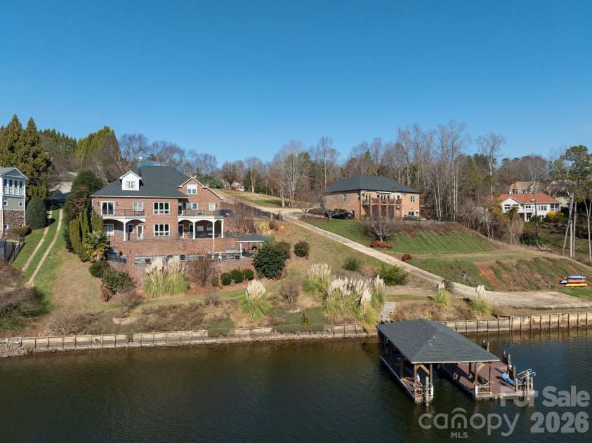 121 Pleasant Pointe Drive, Hickory, NC 28601.  MLS# CAR4327566, YatesRealty ID 8557. Lake view with multipurpose dock.