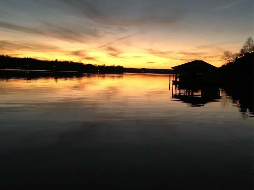 121 Pleasant Pointe Drive, Hickory, NC 28601.  MLS# CAR4327566, YatesRealty ID 8557. Sunset at your new home.