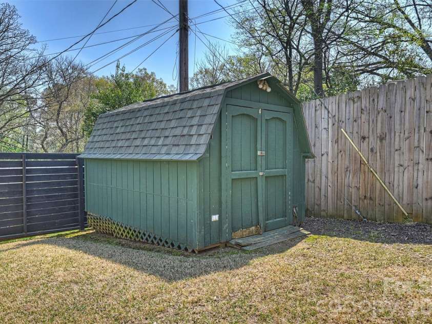 3608 Ellen Avenue, Charlotte, NC 28205.  MLS# CAR4361918, YatesRealty ID 8569. Shed