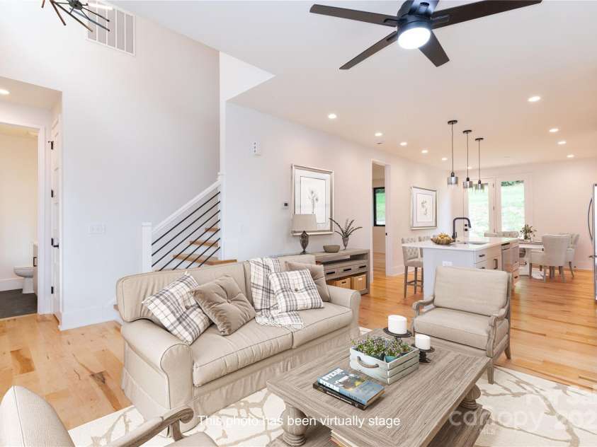 213 New Stock Road, Asheville, NC 28804.  MLS# CAR4202759, YatesRealty ID 8570. Living Room - Virtually Staged
