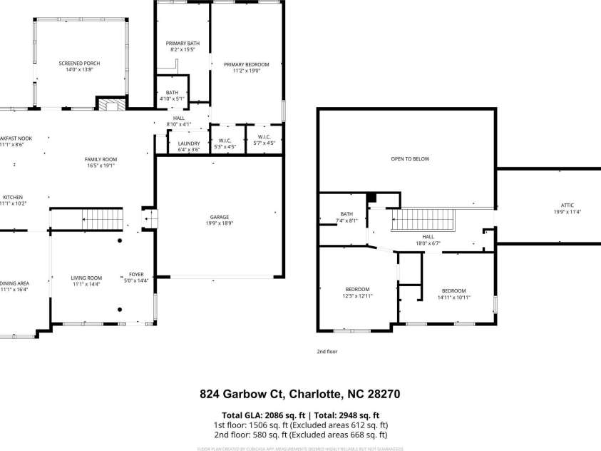 824 Garbow Court, Charlotte, NC 28270.  MLS# CAR4362223, YatesRealty ID 8571. 