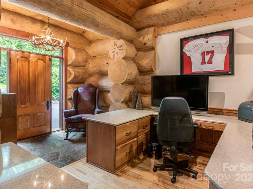 303 Flying Hawk Trail, Waynesville, NC 28786.  MLS# CAR4272138, YatesRealty ID 86. Office on main with private exterior entry