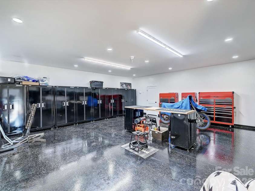 1525 Shinnville Road, Cleveland, NC 27013.  MLS# CAR4376397, YatesRealty ID 860. Lower Level Conditioned Workshop 