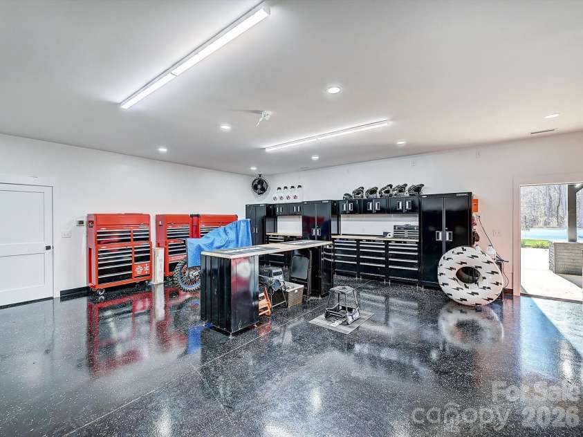 1525 Shinnville Road, Cleveland, NC 27013.  MLS# CAR4376397, YatesRealty ID 860. Lower Level Conditioned Workshop 