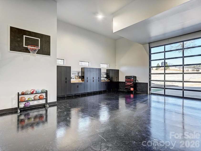 1525 Shinnville Road, Cleveland, NC 27013.  MLS# CAR4376397, YatesRealty ID 860. Showcase Garage featuring basketball court.