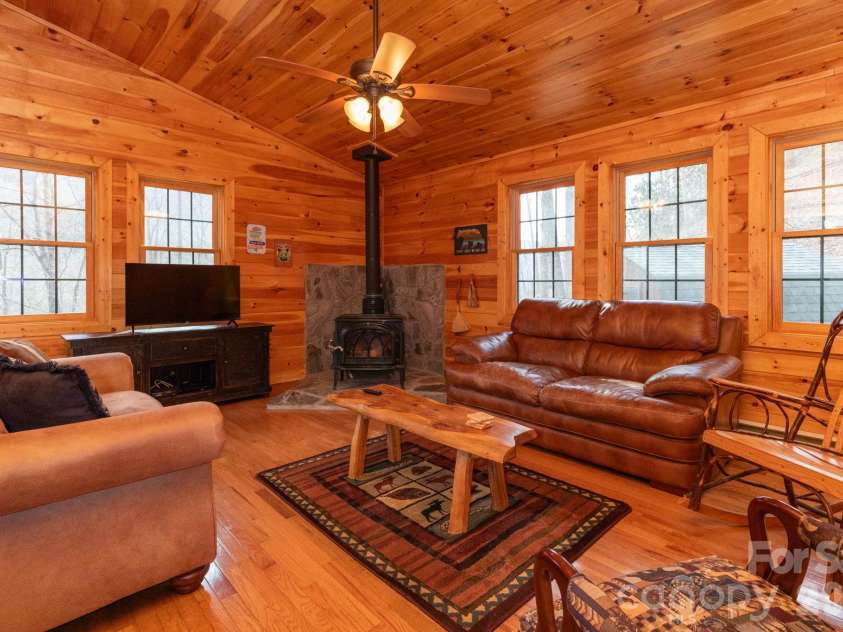 71 Honeymoon Lane, Maggie Valley, NC 28751.  MLS# CAR4342121, YatesRealty ID 8601. Den