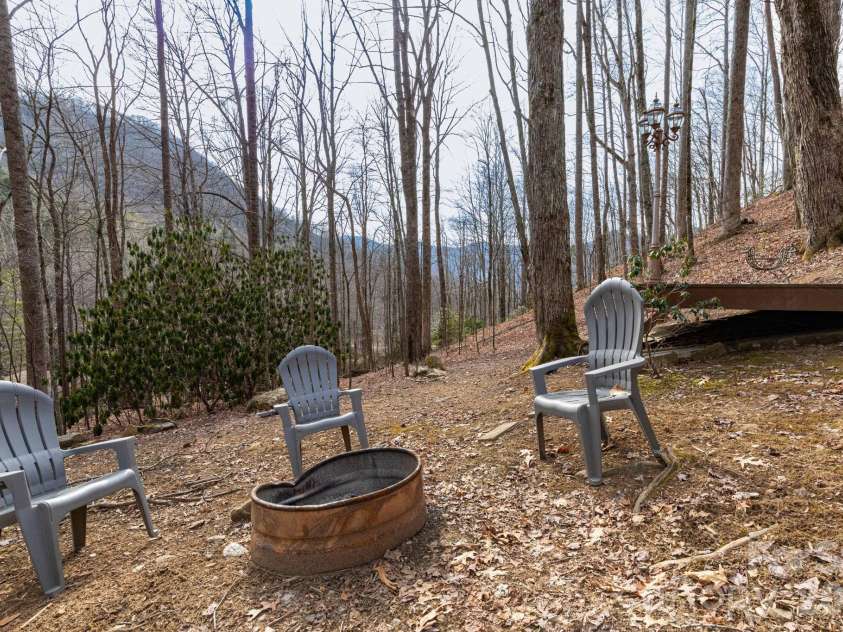 71 Honeymoon Lane, Maggie Valley, NC 28751.  MLS# CAR4342121, YatesRealty ID 8601. Firepit