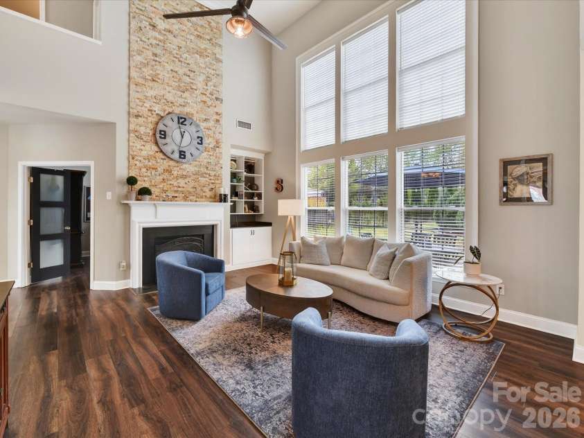 2901 Alpine Forest Court, Charlotte, NC 28270.  MLS# CAR4365010, YatesRealty ID 8607. Gas fireplace