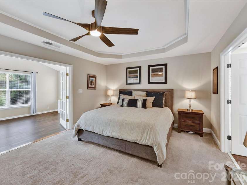 2901 Alpine Forest Court, Charlotte, NC 28270.  MLS# CAR4365010, YatesRealty ID 8607. Primary bedroom with flex room