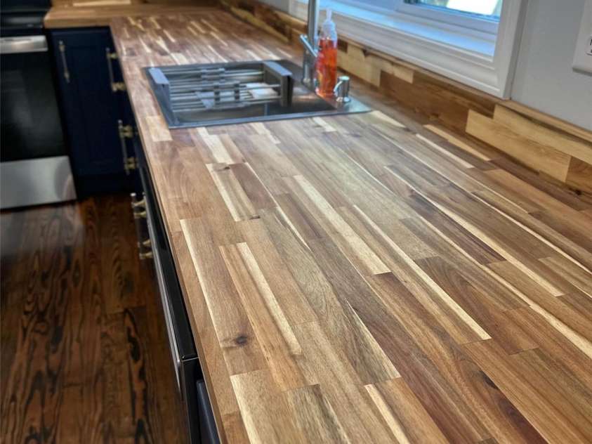 11 Martel Lane, Asheville, NC 28804.  MLS# CAR4304470, YatesRealty ID 8611. Acacia butcher block counter tops
