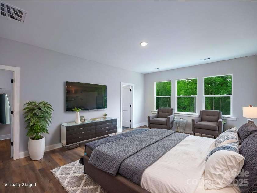 108 Glencoe Lane, Mooresville, NC 28117.  MLS# CAR4222734, YatesRealty ID 8616. Virtually Staged Primary Bedroom