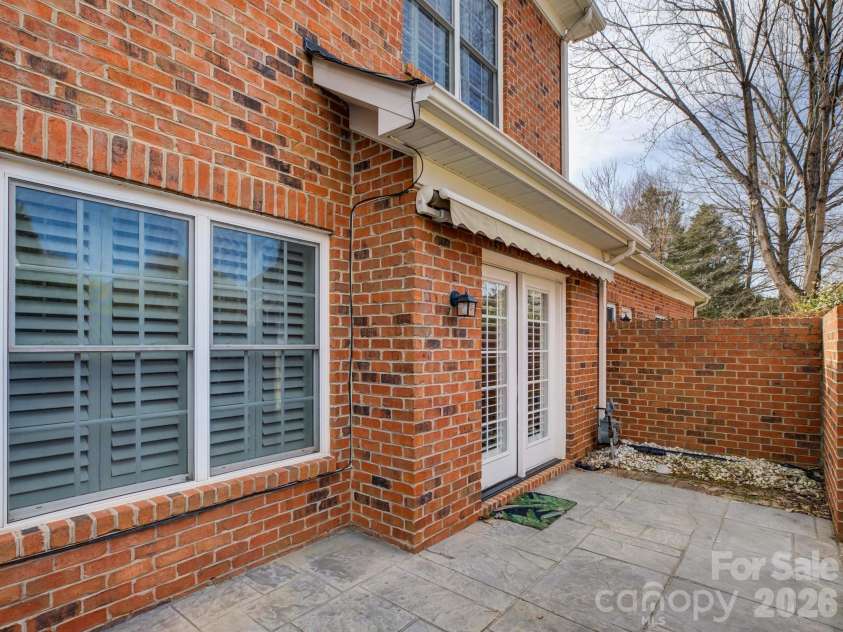 606 Crosswater Lane, Fort Mill, SC 29708.  MLS# CAR4343291, YatesRealty ID 8635. Back patio